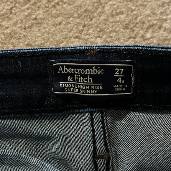 Abercrombie & Fitch Simone High Rise Super Skinny jeans sz 4 short - Picture 2 of 5